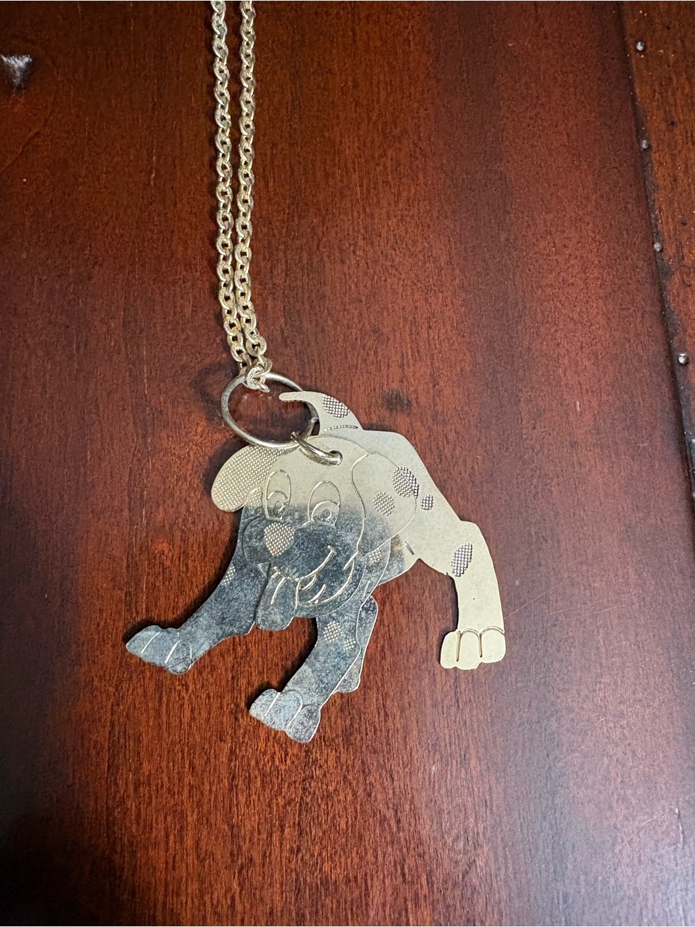 Gold tone 101 Dalmatian’s Pendant Necklace